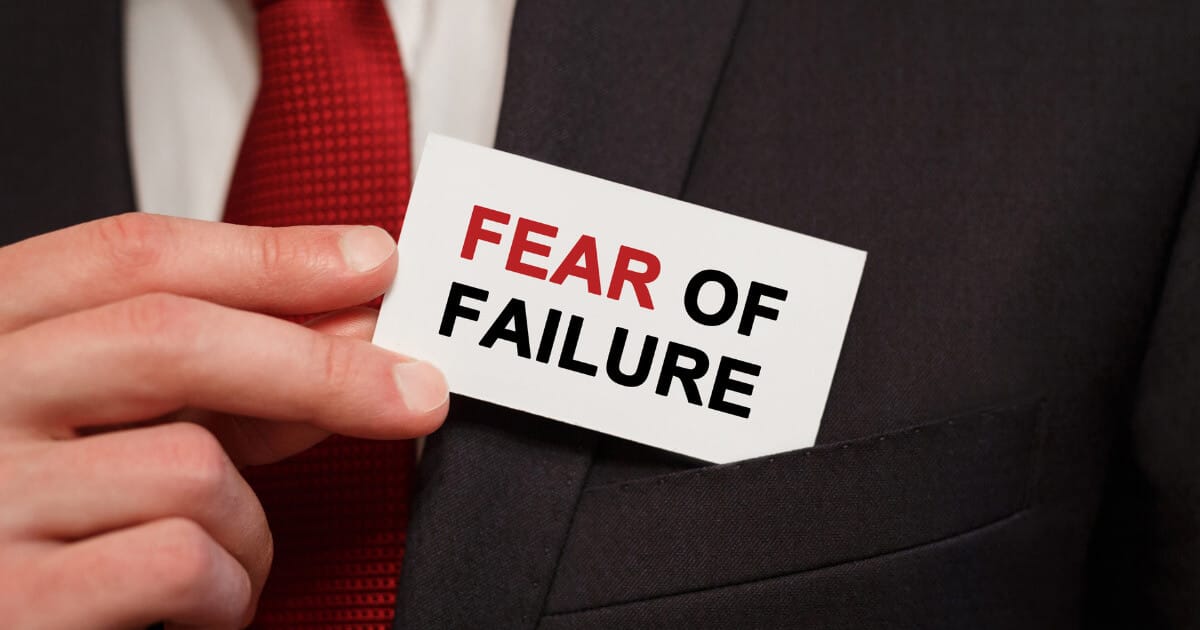 A corporate employee struggling with Fear of Failure